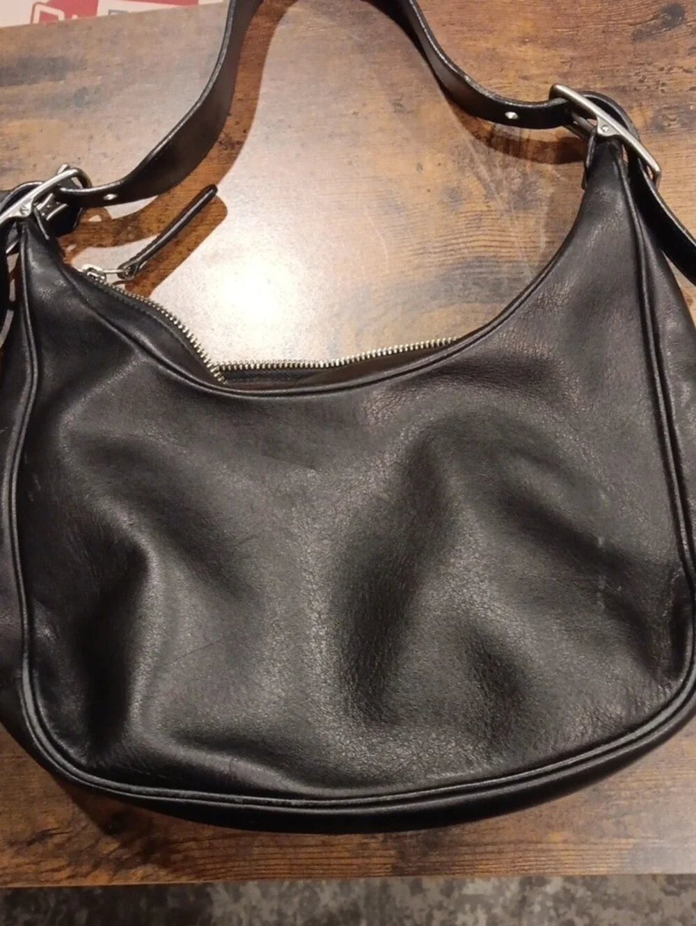 Vintage Coach Legacy West Zoe Black Leather Hobo Bag 9342